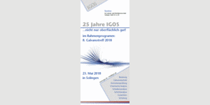 Das IGOS richtet den 8. Galvanotreff am 23. Mai 2018 in Solingen aus