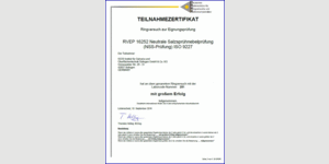 Interlaboratory comparison 2016 passed "with flying colours".